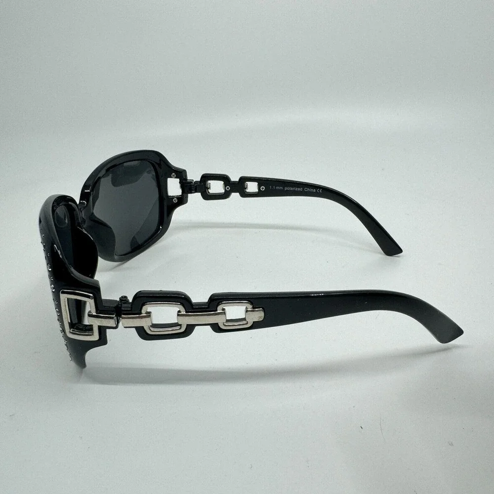 SA106 Polarized Lens Oversize Rhinestone Bling Sparkling‎ 60-17-128 H10595
